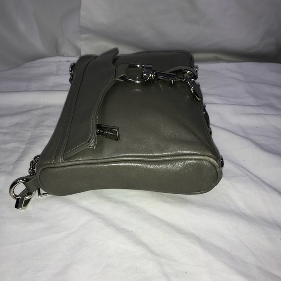 REBECCA MINKOFF Mini M.A.C Gray Leather Chain Strap Crossbody - Picture 6 of 9